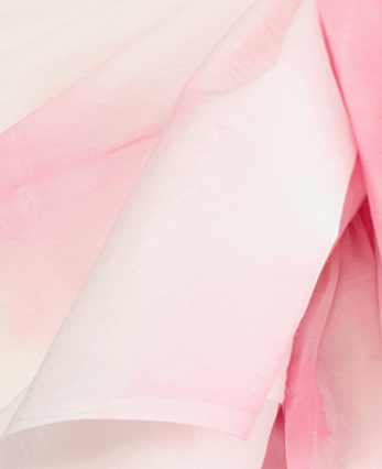 Cotton Saline Pareo Pink Dip Dye