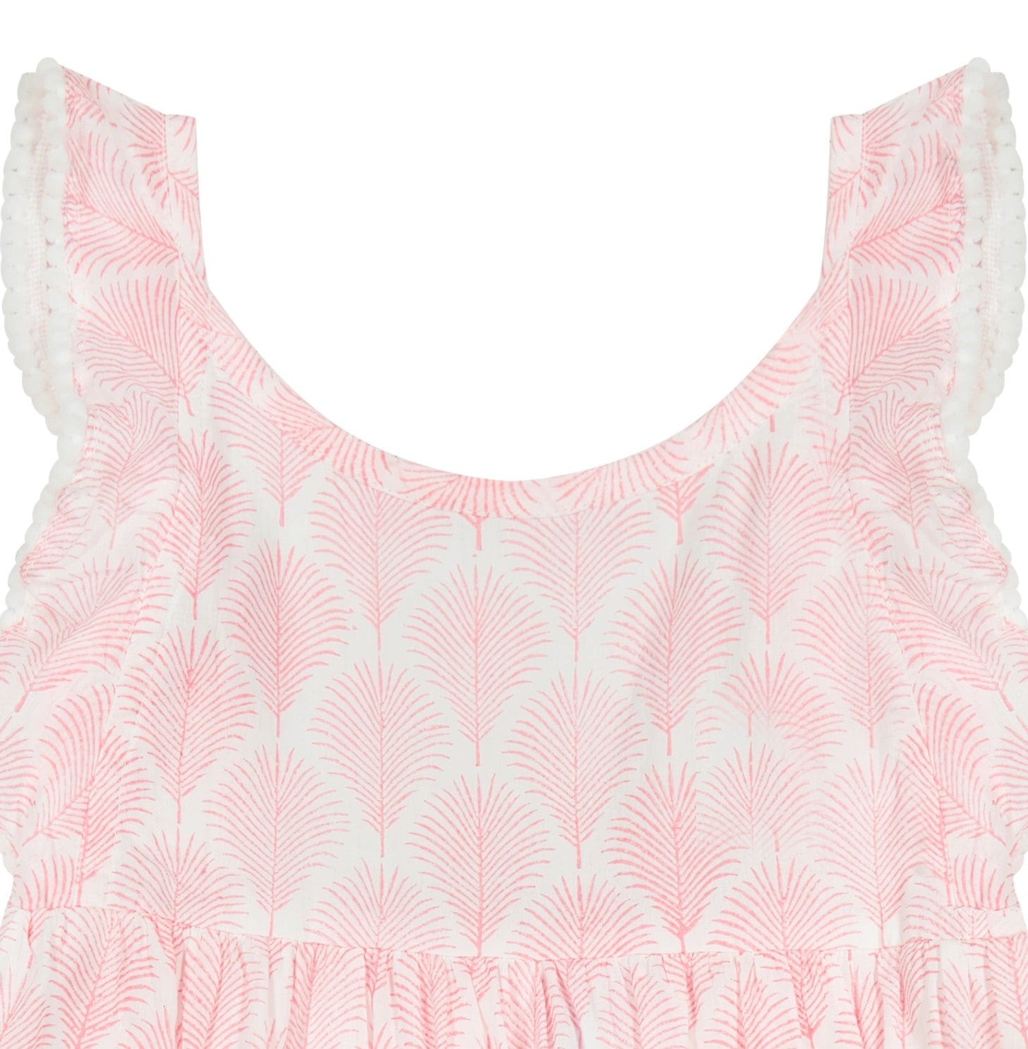 Daphne Girl's Flutter Sleeve Dress Pink Feather