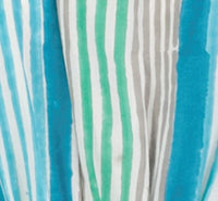 Margaux Girls Flutter Sleeve Dress Green Multi Stripe