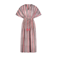 Delphine Women's Kaftan Pink Multi Stripe