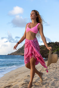 Cotton Saline Pareo Pink Bandana