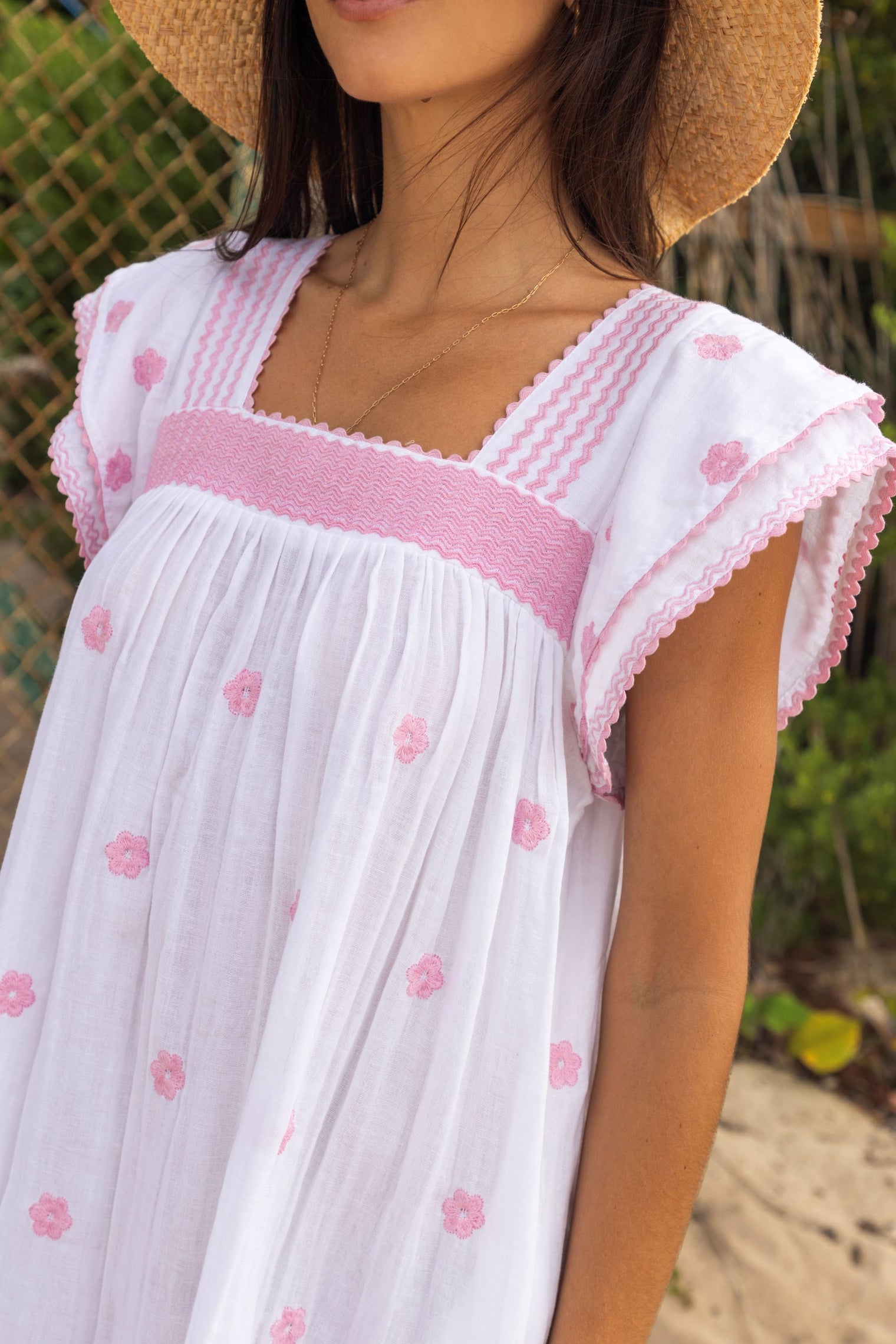 Mini Sandrine Women's Dress Pink Frangipani