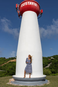 Odette Women's Maxi Dress Shell Beach Navy