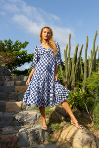 Odette Women's Maxi Dress Shell Beach Navy