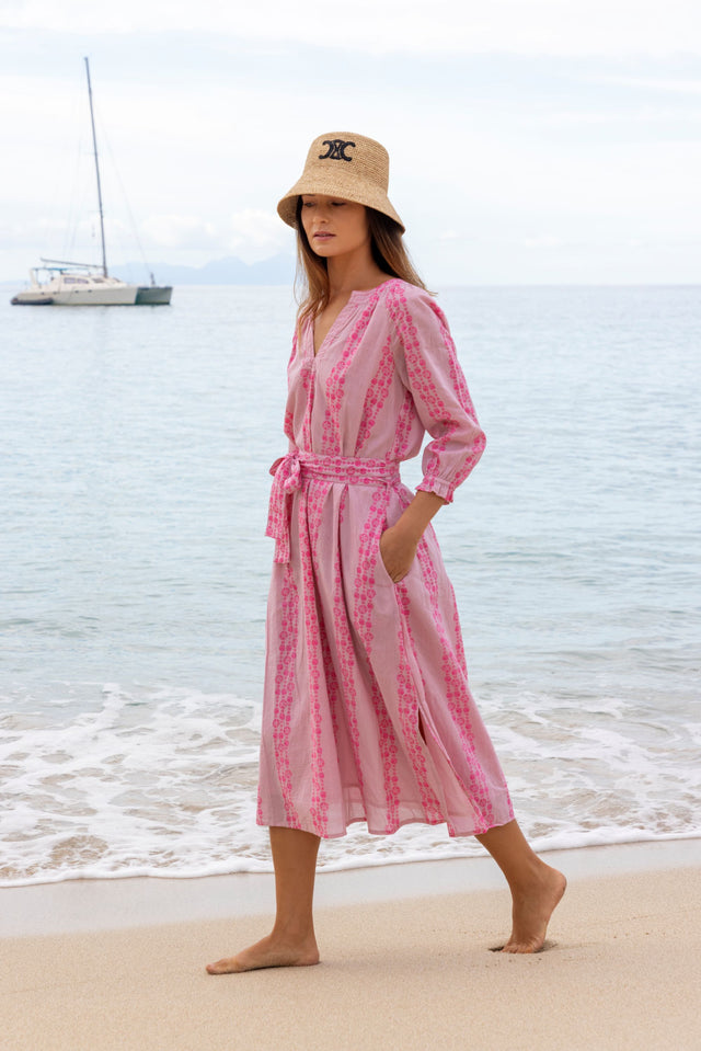 Anouk Women's Kaftan Pink Seashells