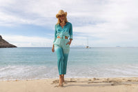 Clementine Womens Top & Pant Set-Aqua Ombre