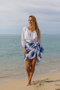 Cotton Saline Pareo Sky Dip Dye