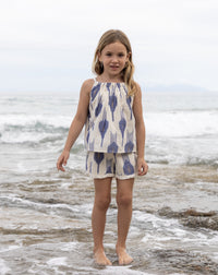 Colette Girls Top and Short Set La Creme Ikat