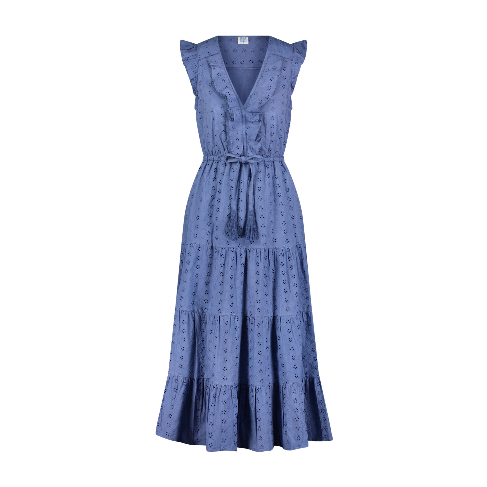 Giselle Women's Maxi Dress Ocean Blue Eyelet