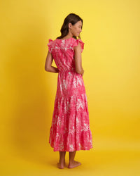 Giselle Women's Maxi Dress Pink Palm