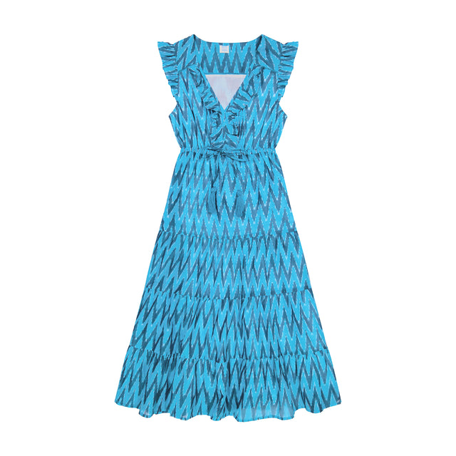 Giselle Women's Maxi Dress Turquoise Ikat