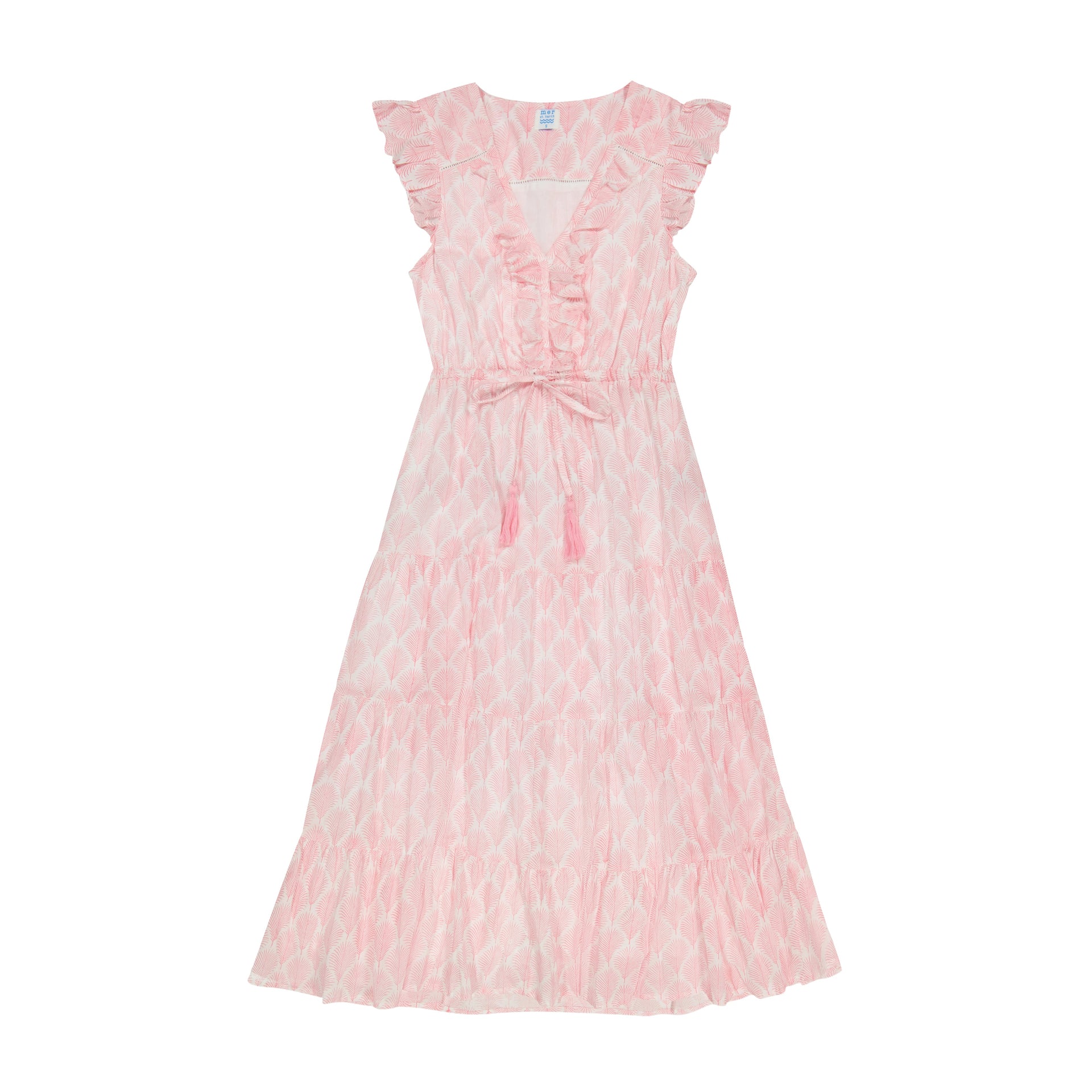 Giselle Women's Maxi Dress Pink Feather – Mer St. Barth