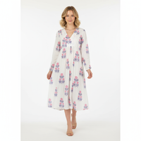 St Barth Women's Kaftan Peony Block Print