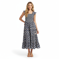 Paloma Women's Maxi Dress Shell Beach Navy