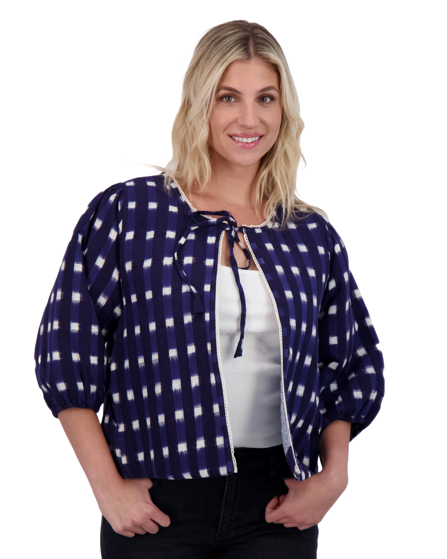 Marisol Boho Jacket Midnight Navy Ikat