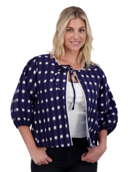 Marisol Boho Jacket Midnight Navy Ikat