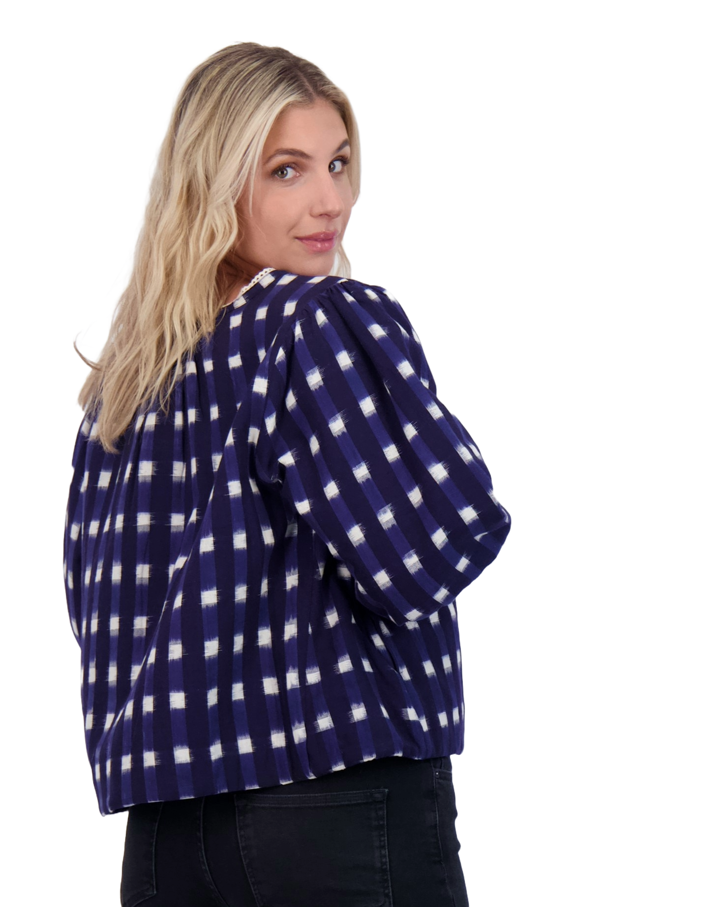 Marisol Boho Jacket Midnight Navy Ikat