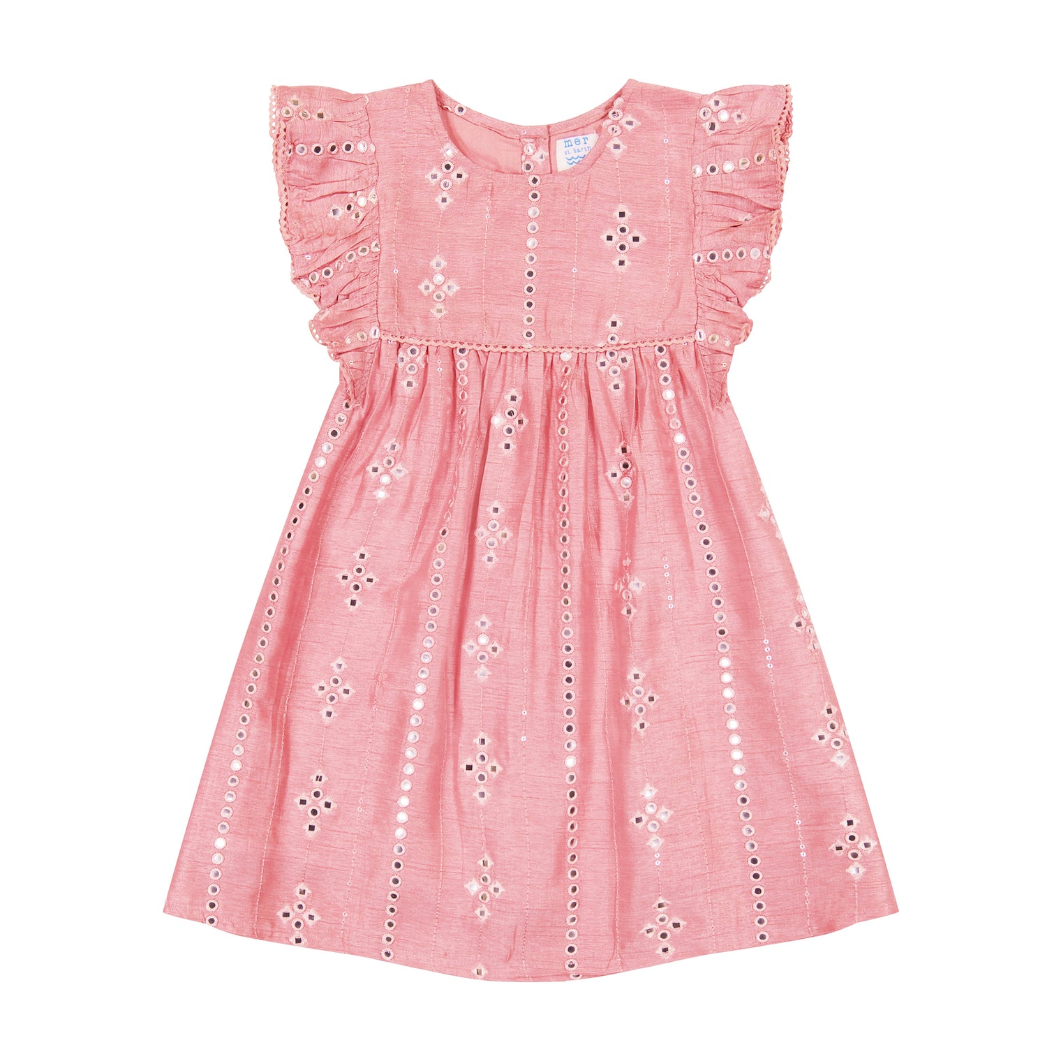 Luxe Mathilde Girl's Dress Rose Silk Dupioni