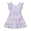 Mer St Barth LUXE Sophie Girls' Tassel Dress Lavendar Silk Dupioni