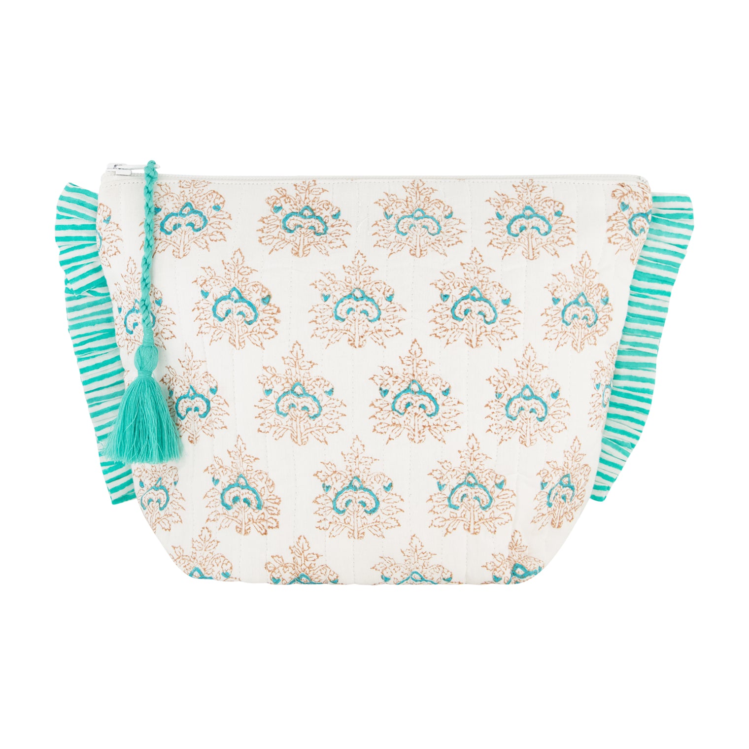 La Plage Ruffle Pouch Aqua Rhapsody