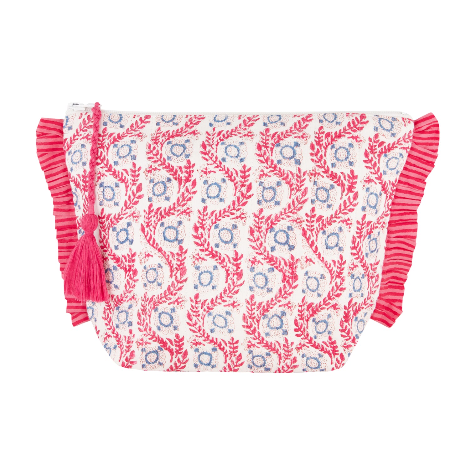 La Plage Ruffle Pouch Jaipur Bloom