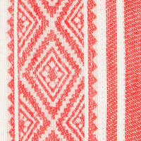 La Plage Ruffle Pouch Red Dobby Stripe