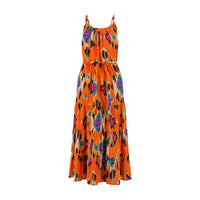 Sabine Womens Maxi Dress Fiesta Sunset Ikat