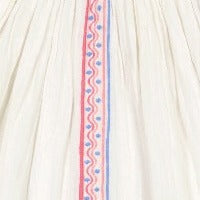 Serena Girl's Tassel Dress White Embroidery