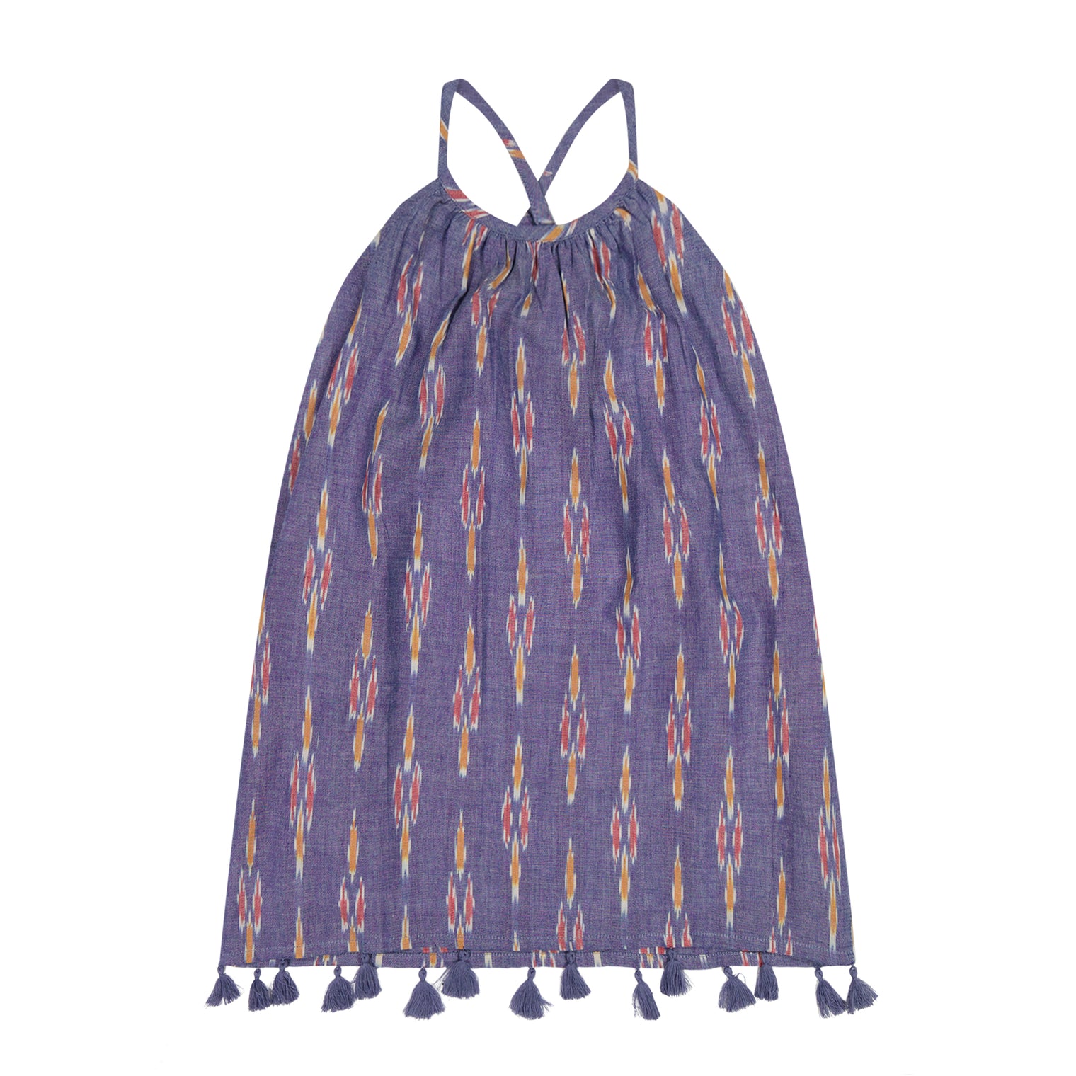 Mini Chantal Girls Dress Chambray Ikat