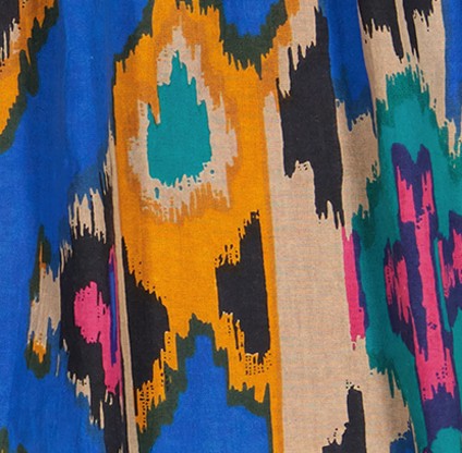 Mini Chantal Girls Dress Fiesta Blue Ikat
