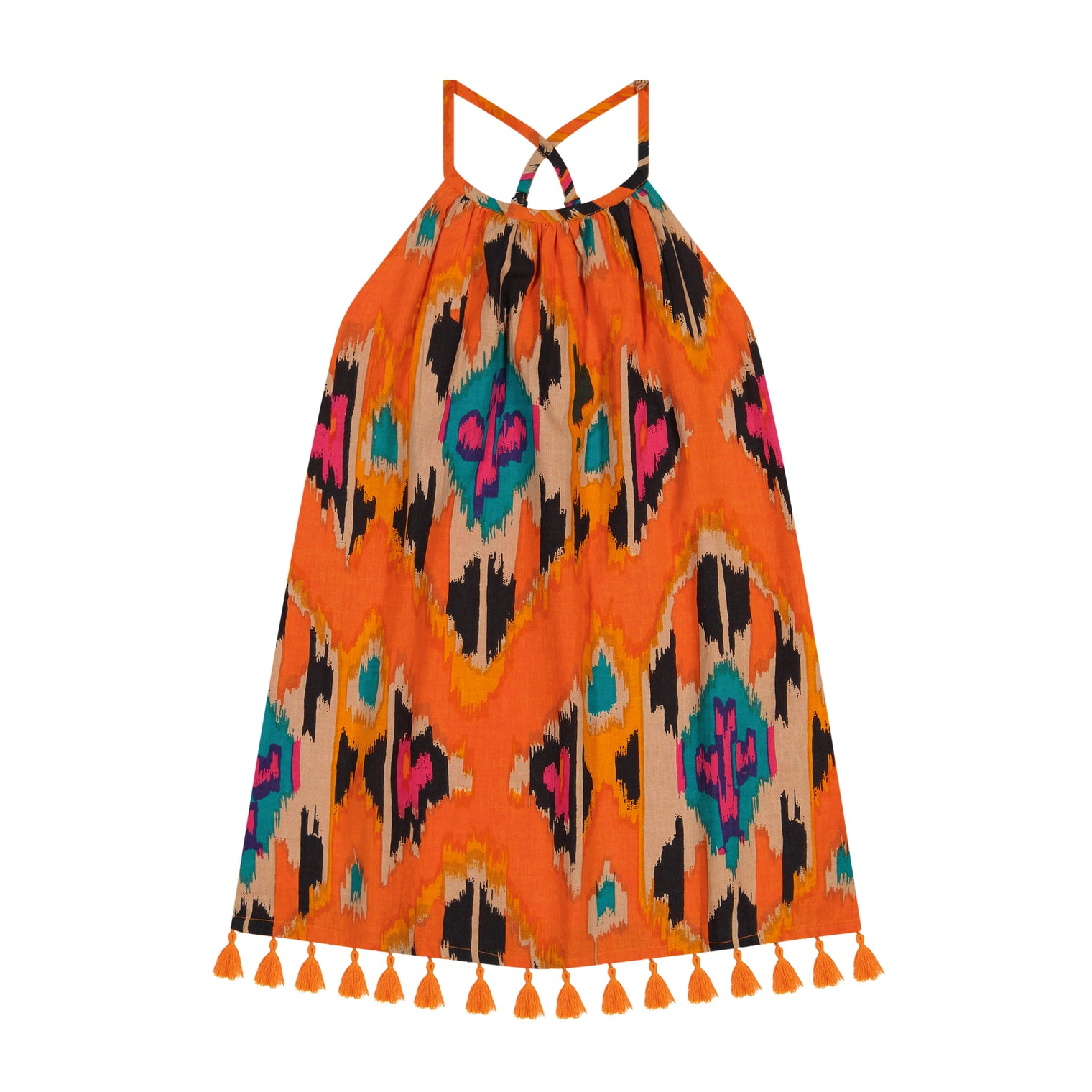 Mini Chantal Girls Dress Fiesta Sunset Ikat