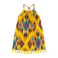 Mini Chantal Girls Dress Fiesta Gold Ikat