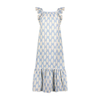 Eva Womens Dress Sky Blue Ikat