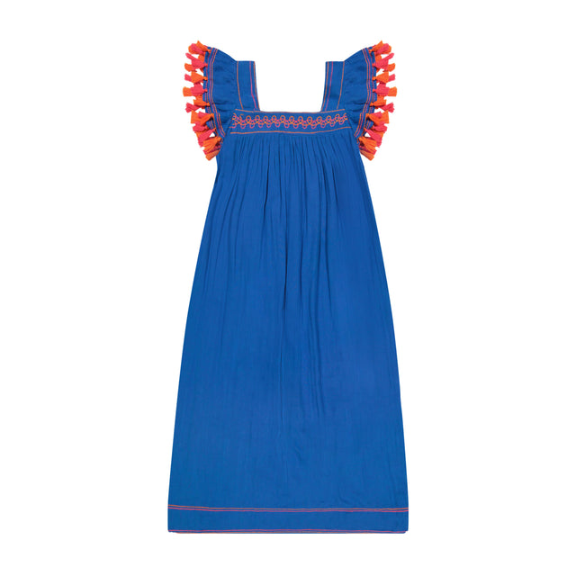 Maxi Sandrine Women's Dress Classic Blue Embroidery
