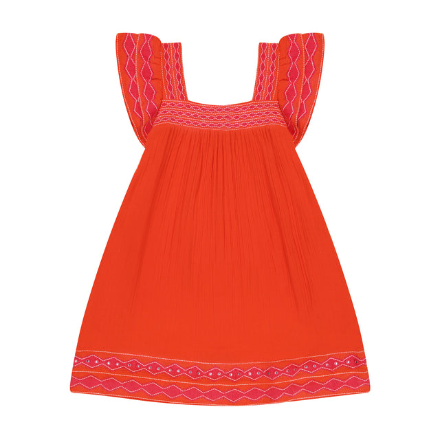 Mini Sandrine Women's Dress Poppy Embroidery