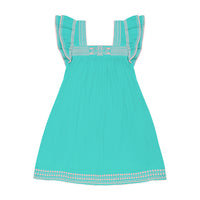 Mini Sandrine Women's Dress Ocean Embroidery