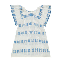 Mini Capucine Girl's Caftan Blue Embroidery