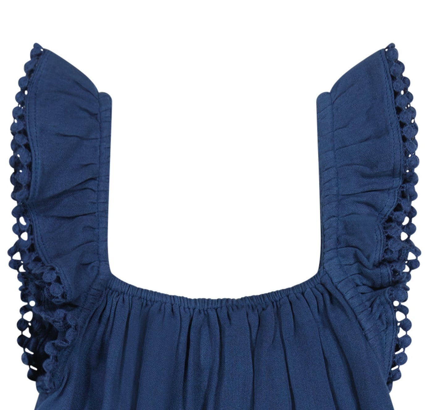 Mini Eva Girls Ruffle Dress Lapis Blue