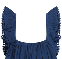 Mini Eva Girls Ruffle Dress Lapis Blue