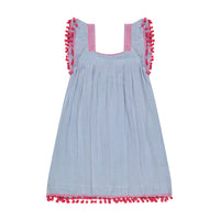 Mini Sandrine Women's Dress Sea Stripe Embroidery