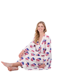 Women's "Le Reve" St Barth Caftan Navy Regal
