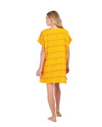 Capucine Women's Mini Caftan Dress Marigold Embroidery