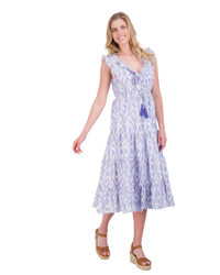 Giselle Women's Maxi Dress Blue Ikat