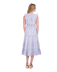 Giselle Women's Maxi Dress Blue Ikat