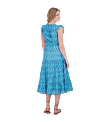 Giselle Women's Maxi Dress Turquoise Ikat