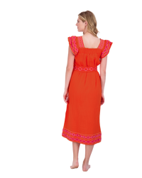 Maxi Sandrine Women's Dress Poppy Embroidery