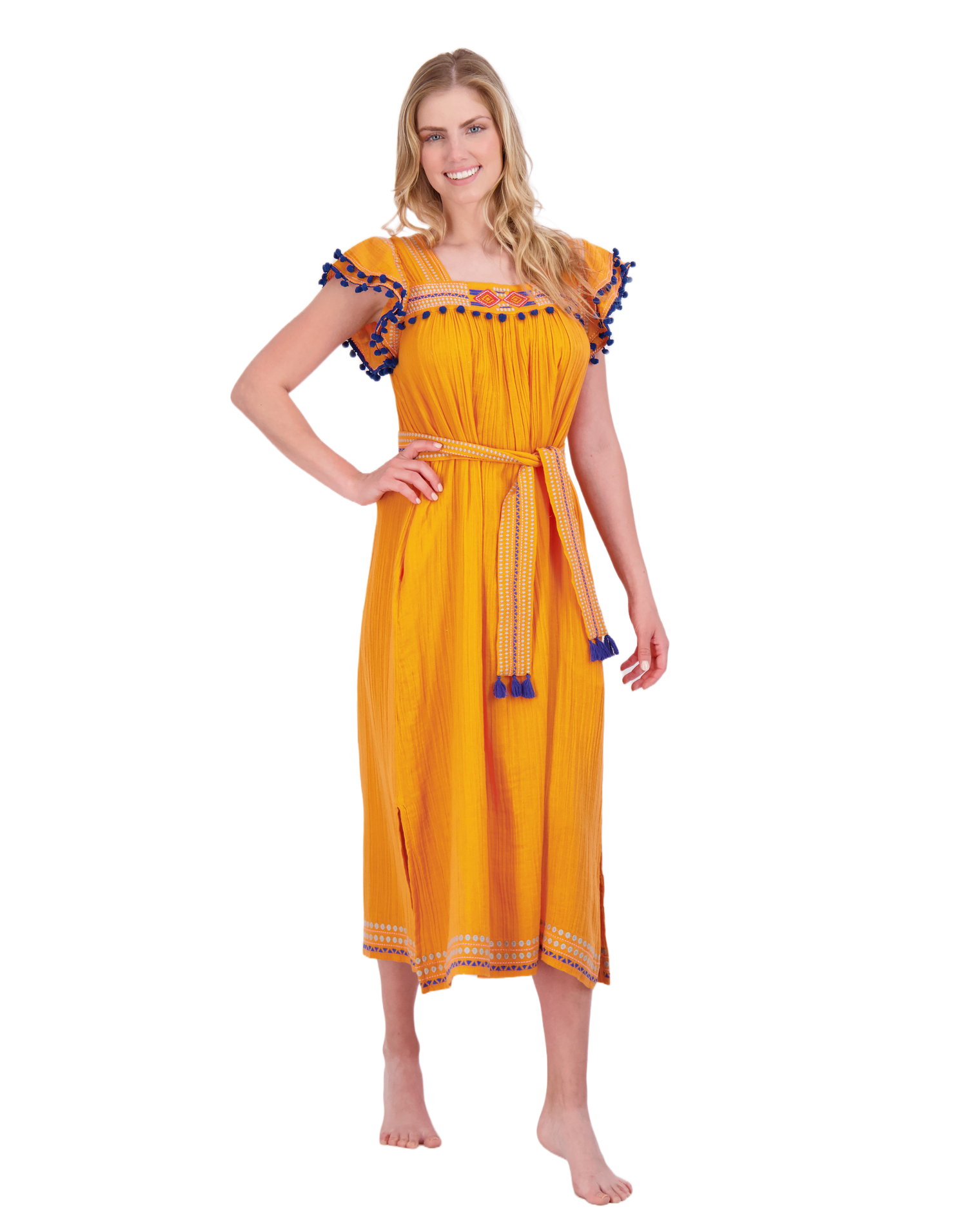 Maxi Sandrine Women's Dress Marigold Embroidery