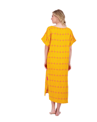 Capucine Women's Maxi Caftan Dress Marigold Embroidery