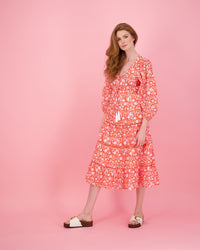 Odette Women's Maxi Dress Coral Floral