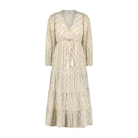 Odette Women's Dress Gold Feather